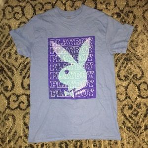 light blue playboy tee shirt S